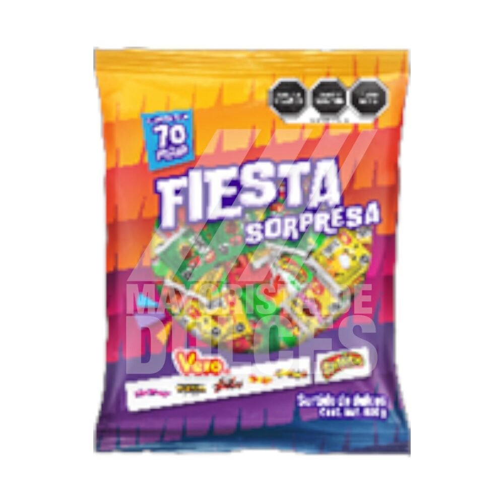 Ricolino piñatero FIESTA Sorpresa bolsa con 800g (Caja con 8 bolsas)   8/800g