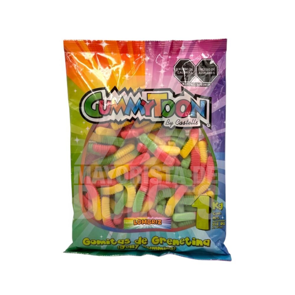 Koio Gomita GUSANITOS bolsa con 1 kilo (Caja con 12 bolsas)  12/1kg