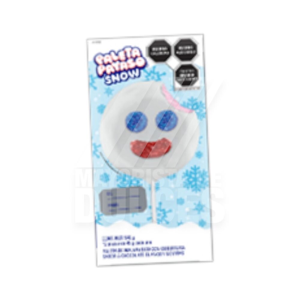 Ricolino Paleta PAYASO Snow Navideña paquete con 12 piezas (Caja con 6 paquetes)  6/12pzs