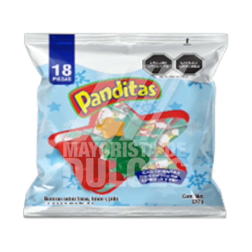 Ricolino gomitas Panditas HO HO HO bolsa con 18 piezas (Caja con 18 piezas)  18/18pzs