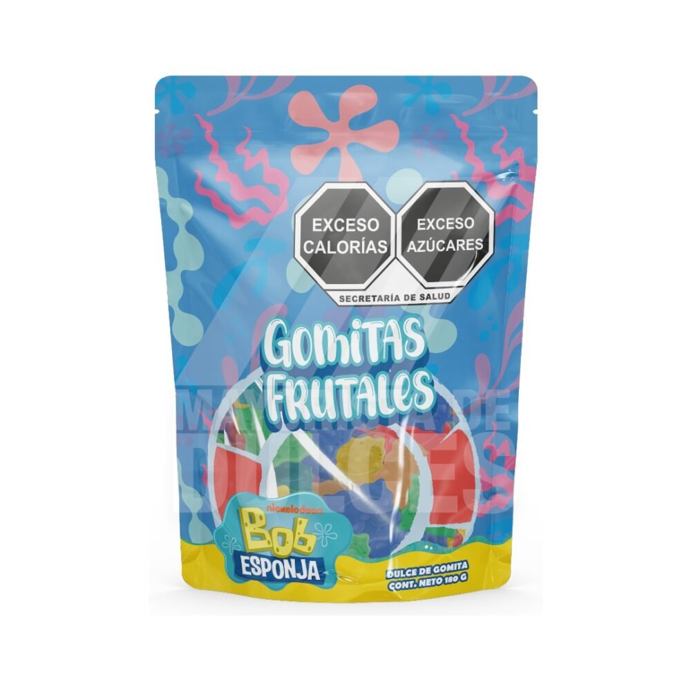 FICS Gomitas Frutales BOB ESPONJA red con 4 bolsas con 180g
