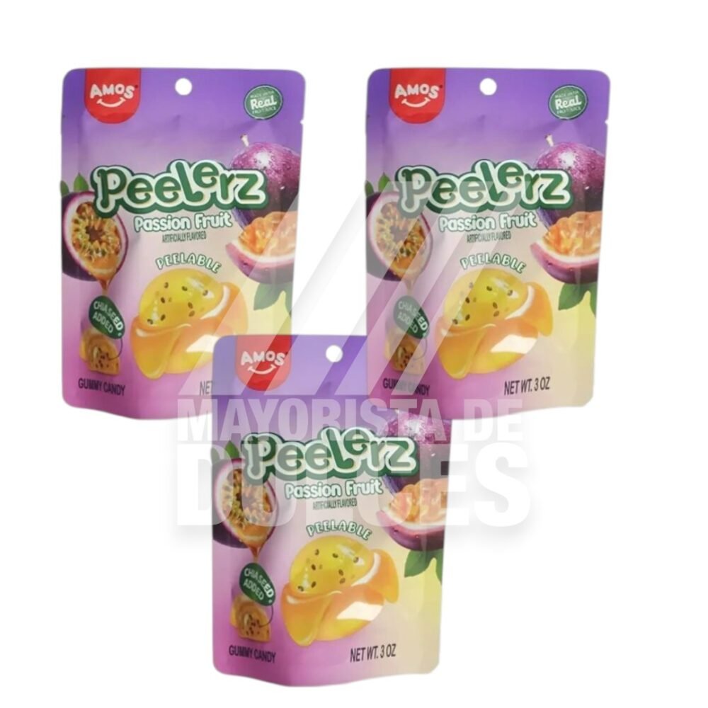 Koio Gomita Peelerz sabor MARACUYA red con 3 sobres de 65g