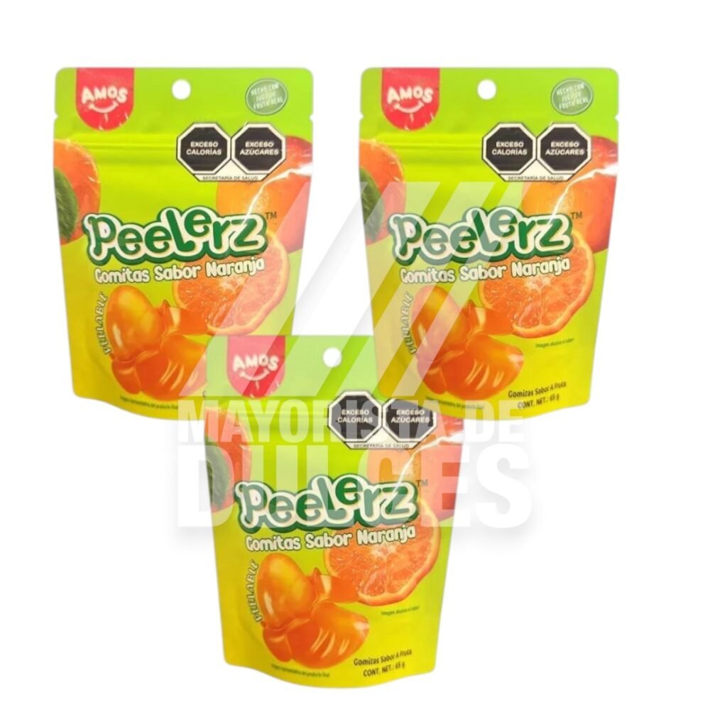 Koio Gomita Peelerz sabor NARANJA red con 3 sobres de 65g