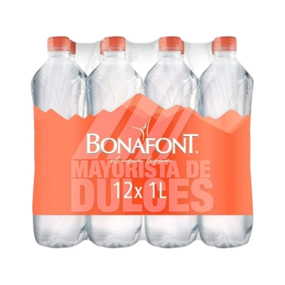 Bonafont Agua paquete con 12 botellas de 1 LITRO