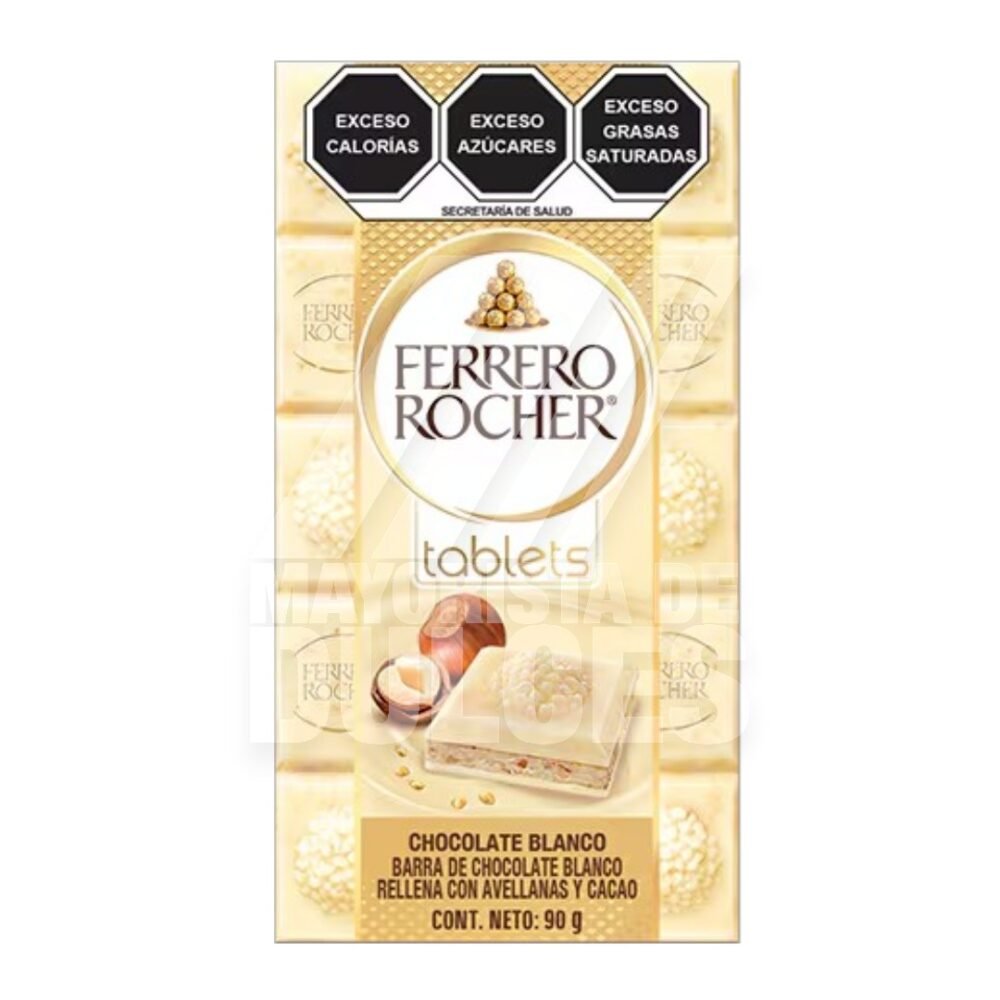 Ferrero Rocher Tablets Barra de Chocolate Blanco con 90g