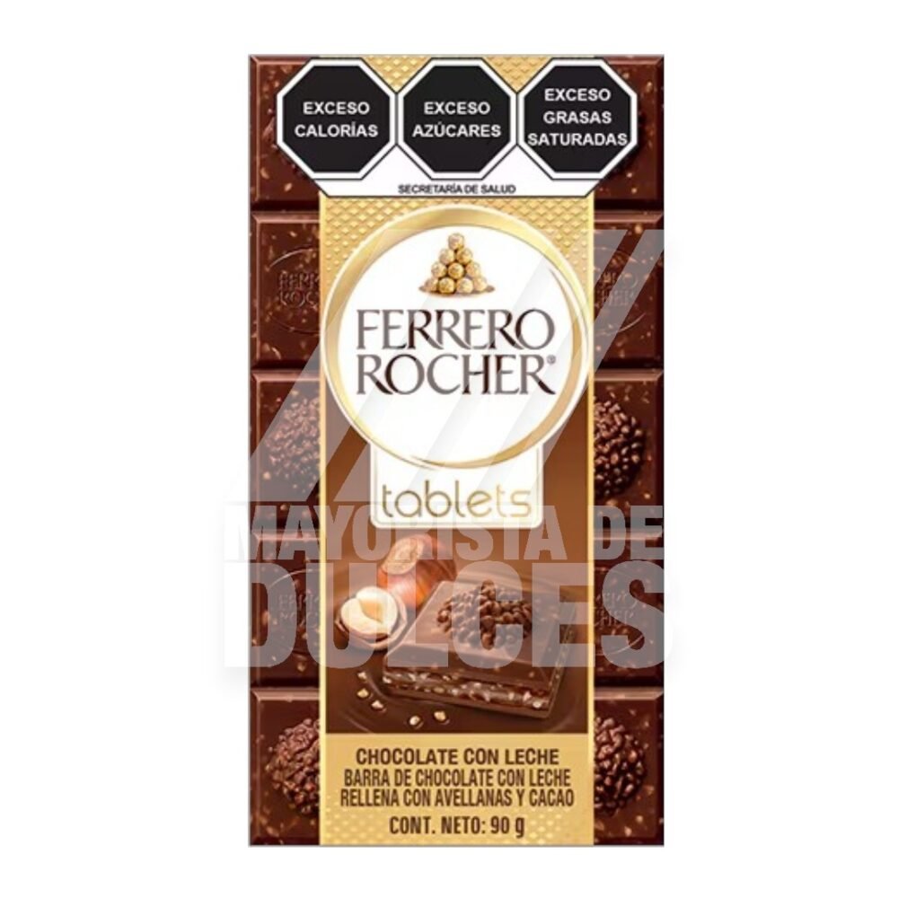 Ferrero Rocher Tablets Barra de Chocolate con Leche con 90g