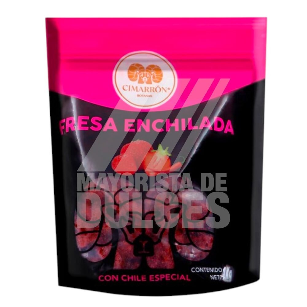Cimarrón botana FRESA Enchilada bolsa con 1 kilo