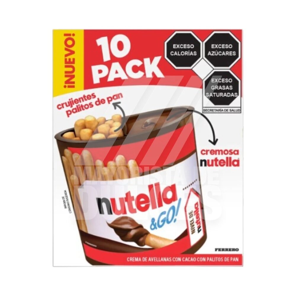 Nutella &GO! 520g paquete con 10 piezas de 52g