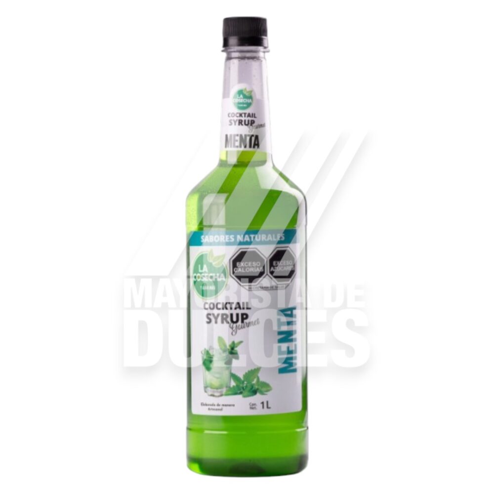 La Cosecha Sirope sabor Menta botella con 1 litro
