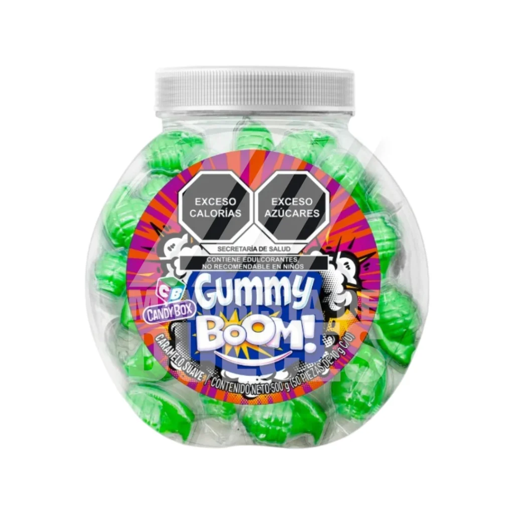 Candy Box Gummy Boom! vitrolero con 50 piezas