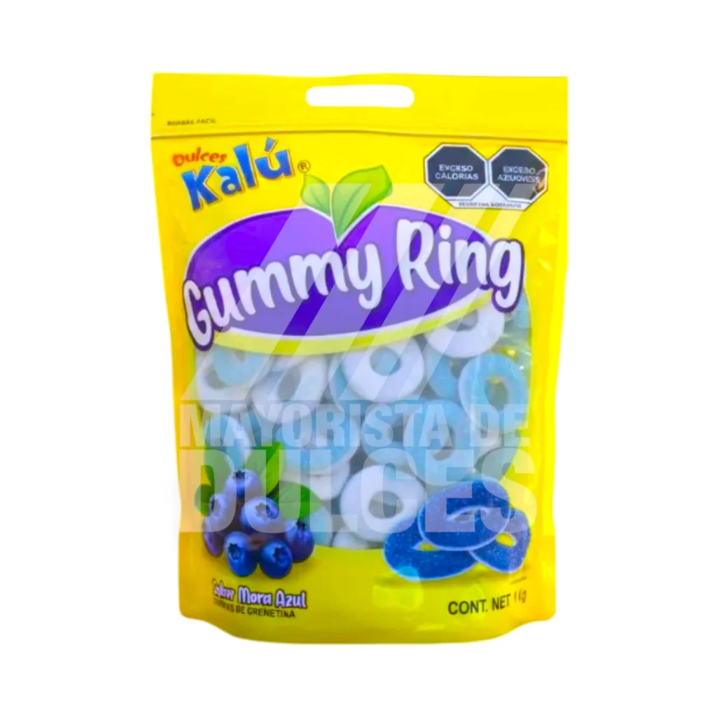 Kalú Gummy Ring Mora Azul bolsa con 1 kilo